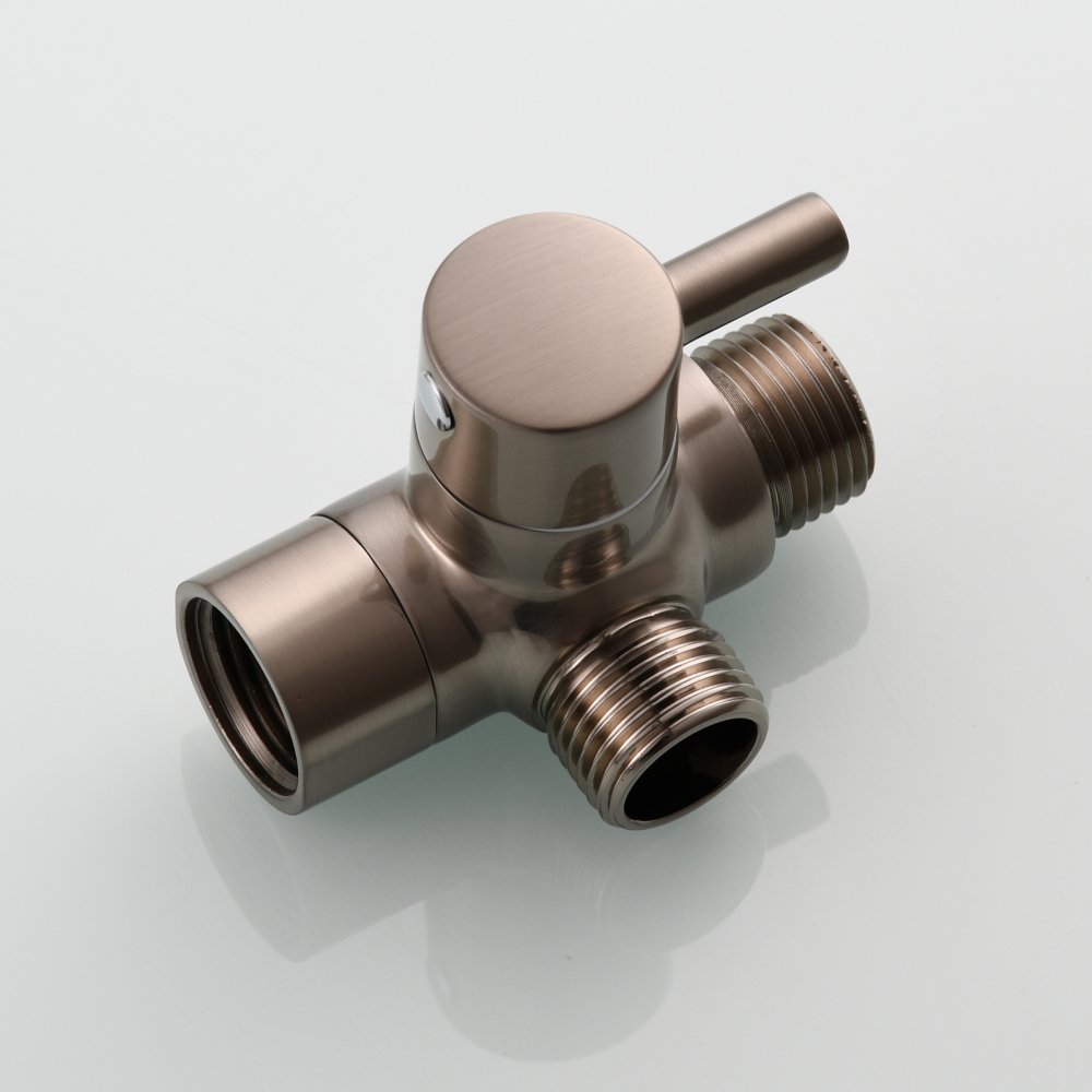 Tecmolog Shower Adapter Valve G1/2'', Brass Shower Arm Diverter for Handheld Shower and Fixed Shower Head, DSF007E/DSF007ENA/DSF007EB