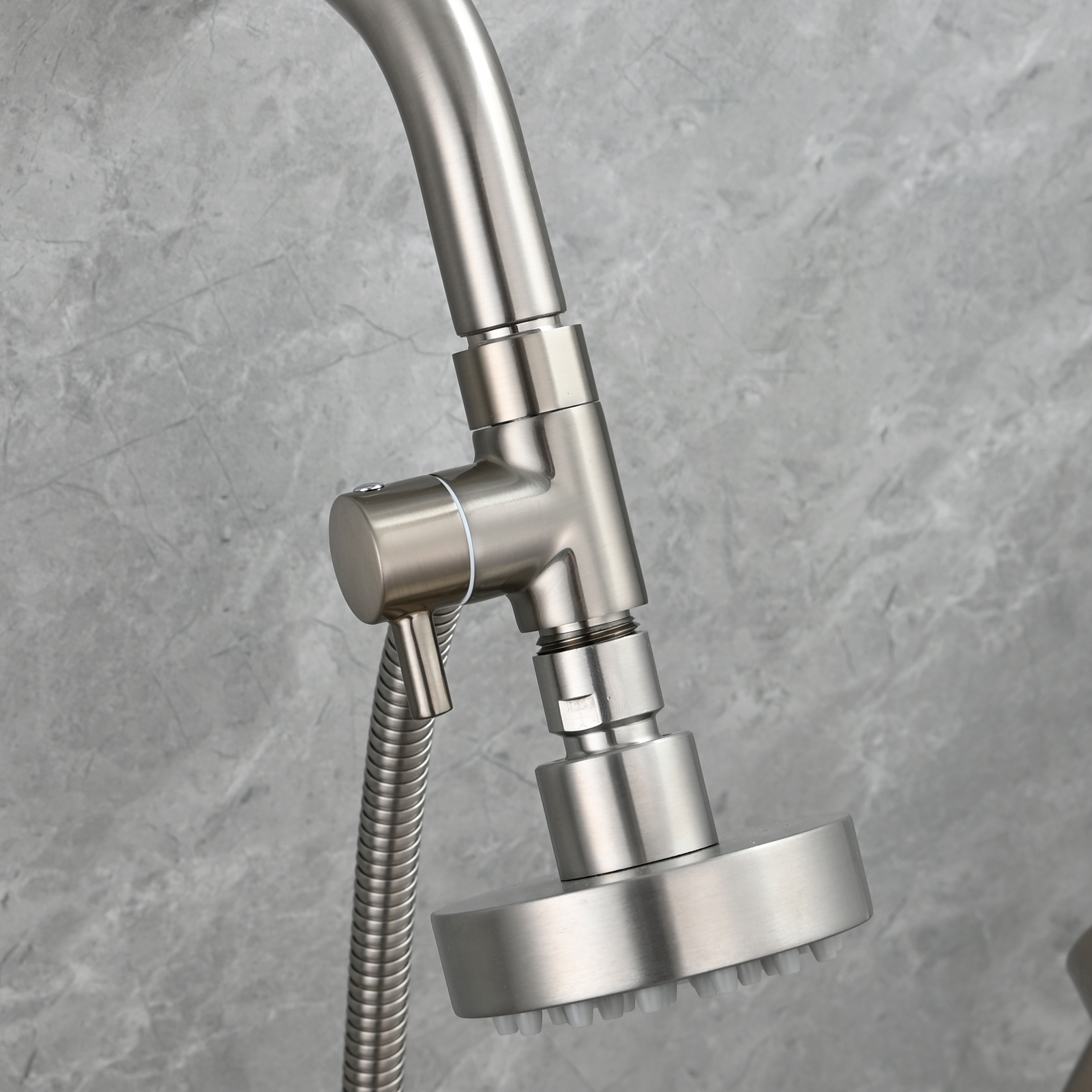 Tecmolog Shower Adapter Valve G1/2'', Brass Shower Arm Diverter for Handheld Shower and Fixed Shower Head, DSF007E/DSF007ENA/DSF007EB