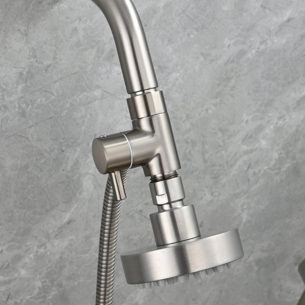 Tecmolog Shower Adapter Valve G1/2'', Brass Shower Arm Diverter for Handheld Shower and Fixed Shower Head, DSF007E/DSF007ENA/DSF007EB