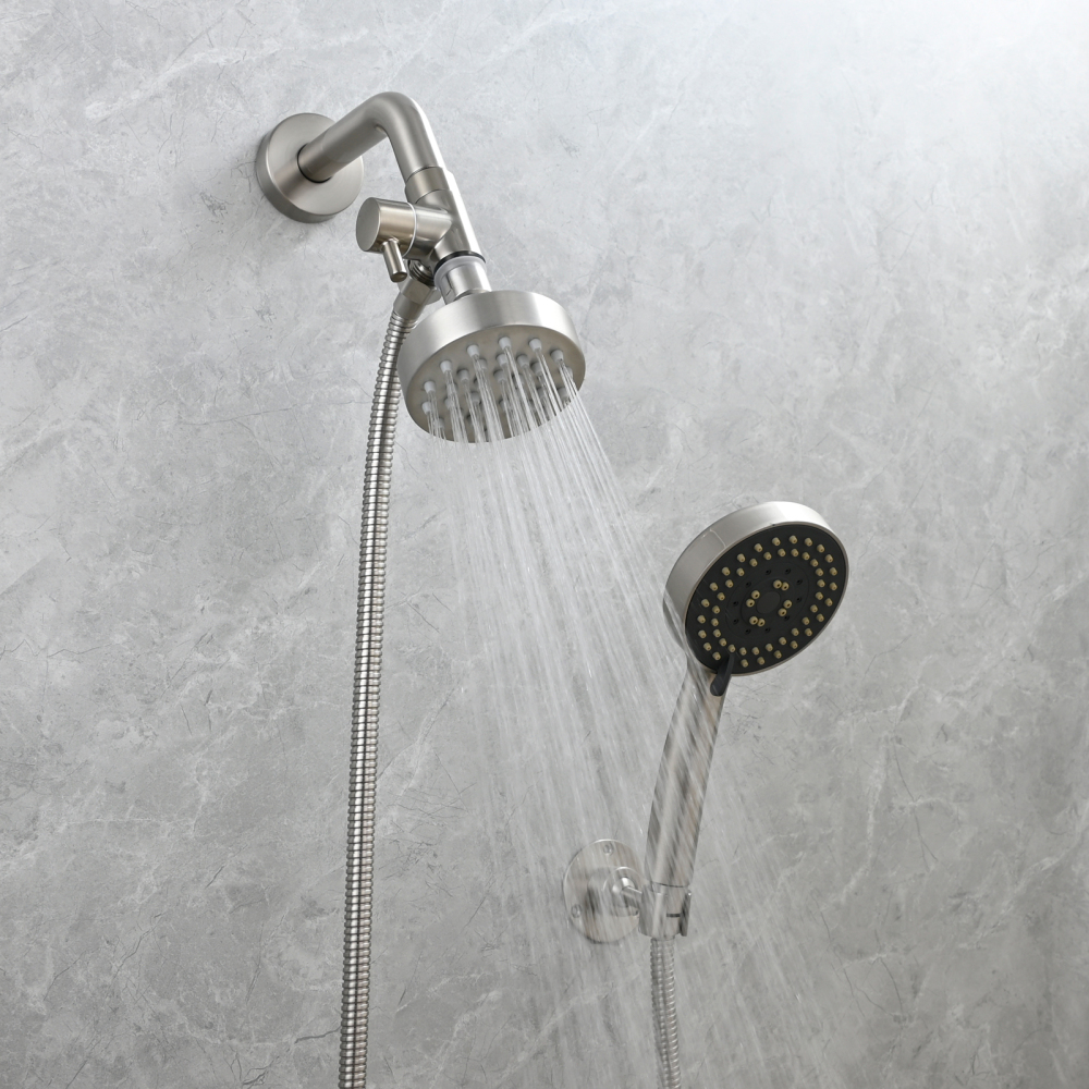 Tecmolog Shower Adapter Valve G1/2'', Brass Shower Arm Diverter for Handheld Shower and Fixed Shower Head, DSF007E/DSF007ENA/DSF007EB