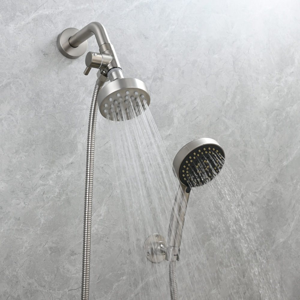 Tecmolog Shower Adapter Valve G1/2'', Brass Shower Arm Diverter for Handheld Shower and Fixed Shower Head, DSF007E/DSF007ENA/DSF007EB