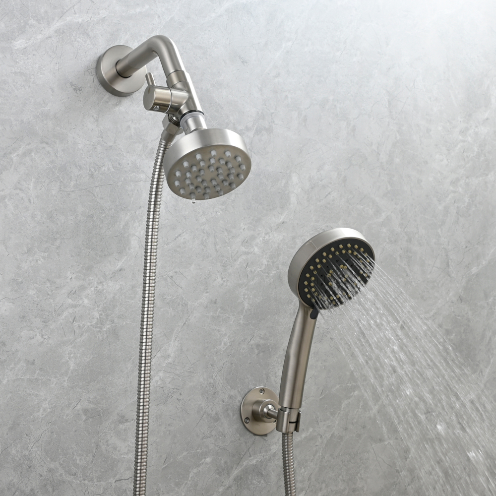 Tecmolog Shower Adapter Valve G1/2'', Brass Shower Arm Diverter for Handheld Shower and Fixed Shower Head, DSF007E/DSF007ENA/DSF007EB