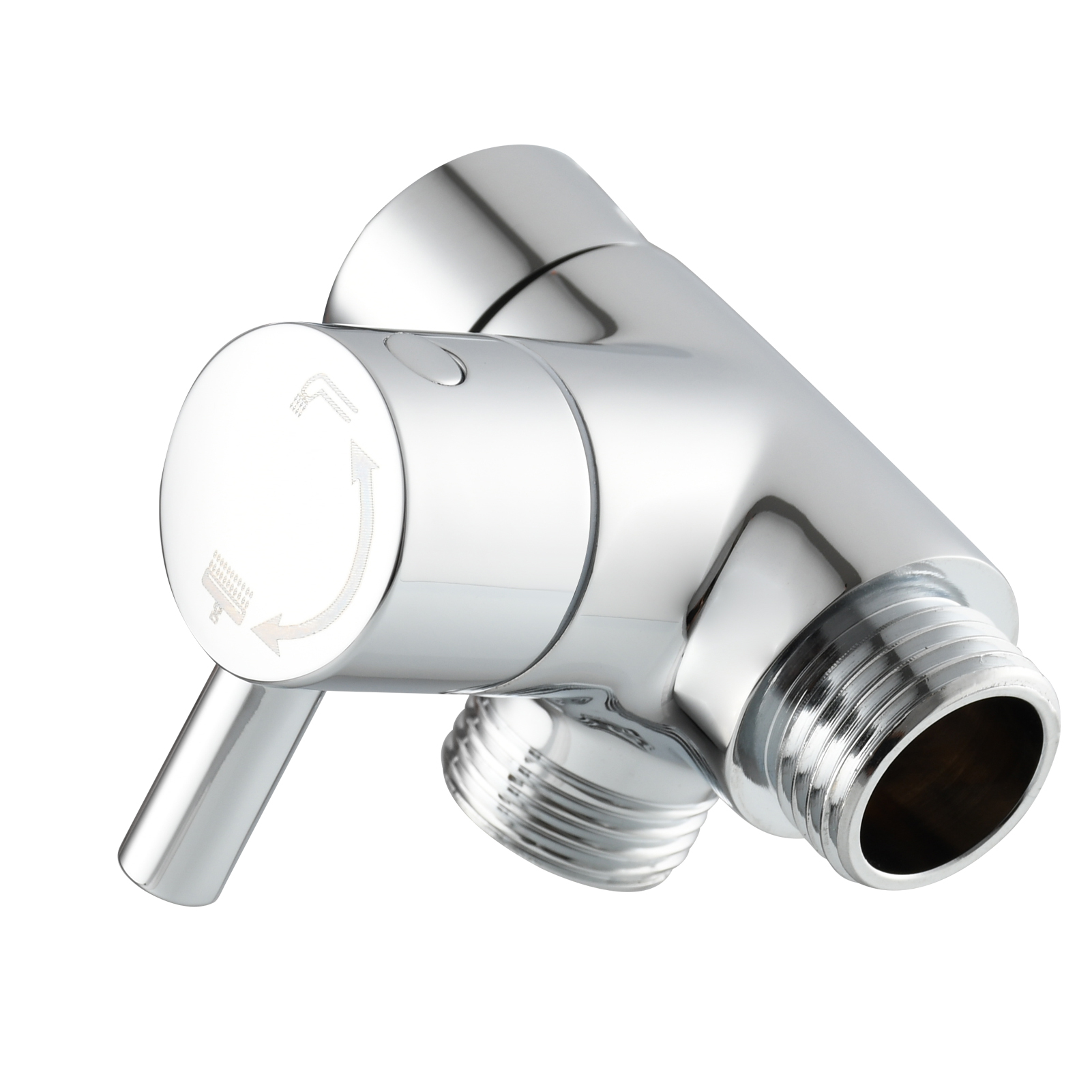 Tecmolog Shower Adapter Valve G1/2'', Brass Shower Arm Diverter for Handheld Shower and Fixed Shower Head, DSF007E/DSF007ENA/DSF007EB