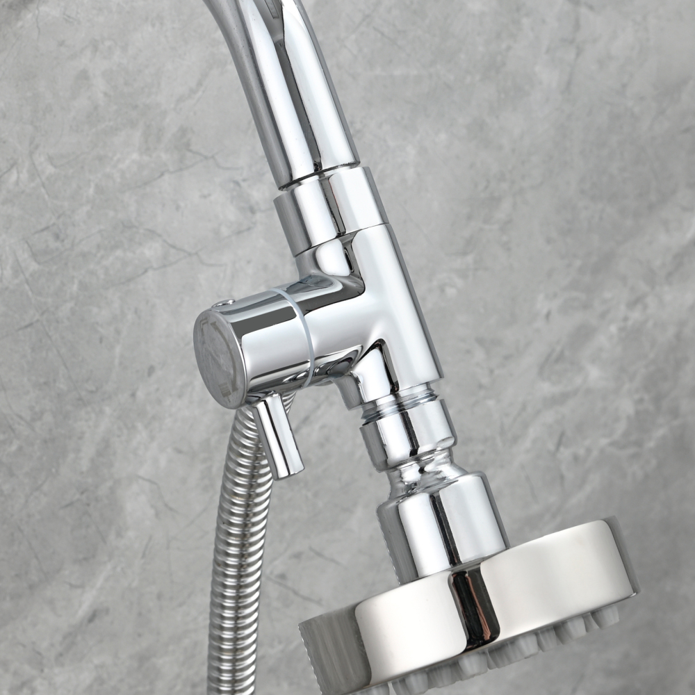 Tecmolog Shower Adapter Valve G1/2'', Brass Shower Arm Diverter for Handheld Shower and Fixed Shower Head, DSF007E/DSF007ENA/DSF007EB