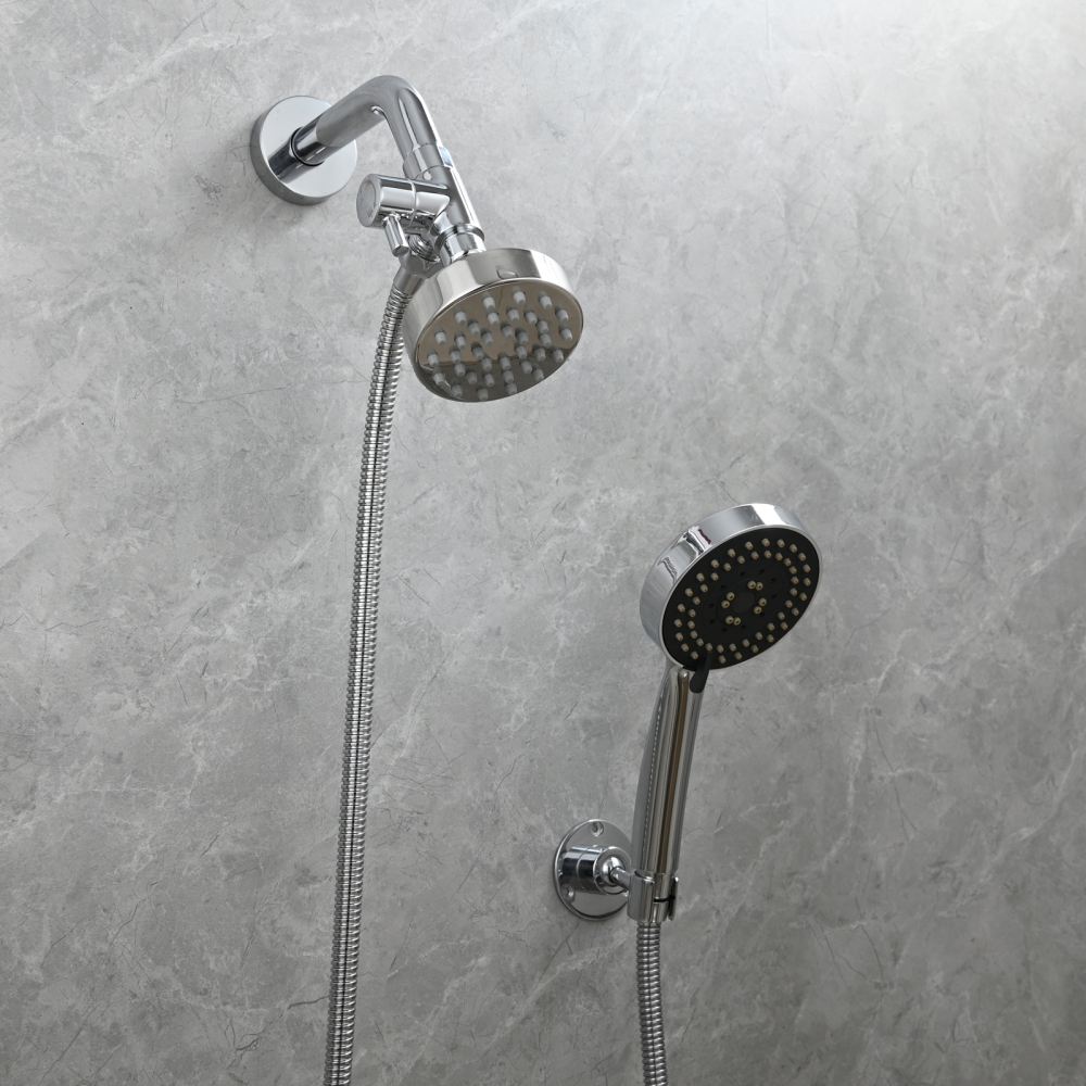 Tecmolog Shower Adapter Valve G1/2'', Brass Shower Arm Diverter for Handheld Shower and Fixed Shower Head, DSF007E/DSF007ENA/DSF007EB