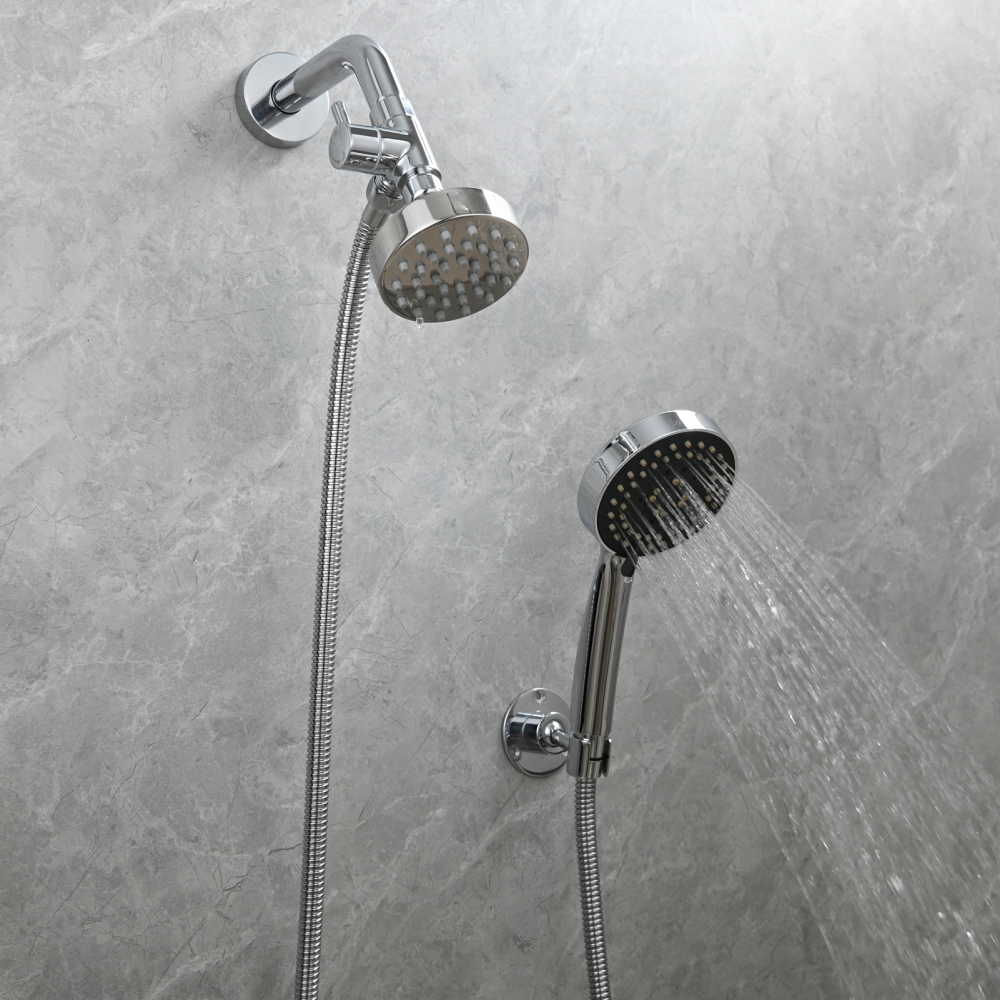 Tecmolog Shower Adapter Valve G1/2'', Brass Shower Arm Diverter for Handheld Shower and Fixed Shower Head, DSF007E/DSF007ENA/DSF007EB