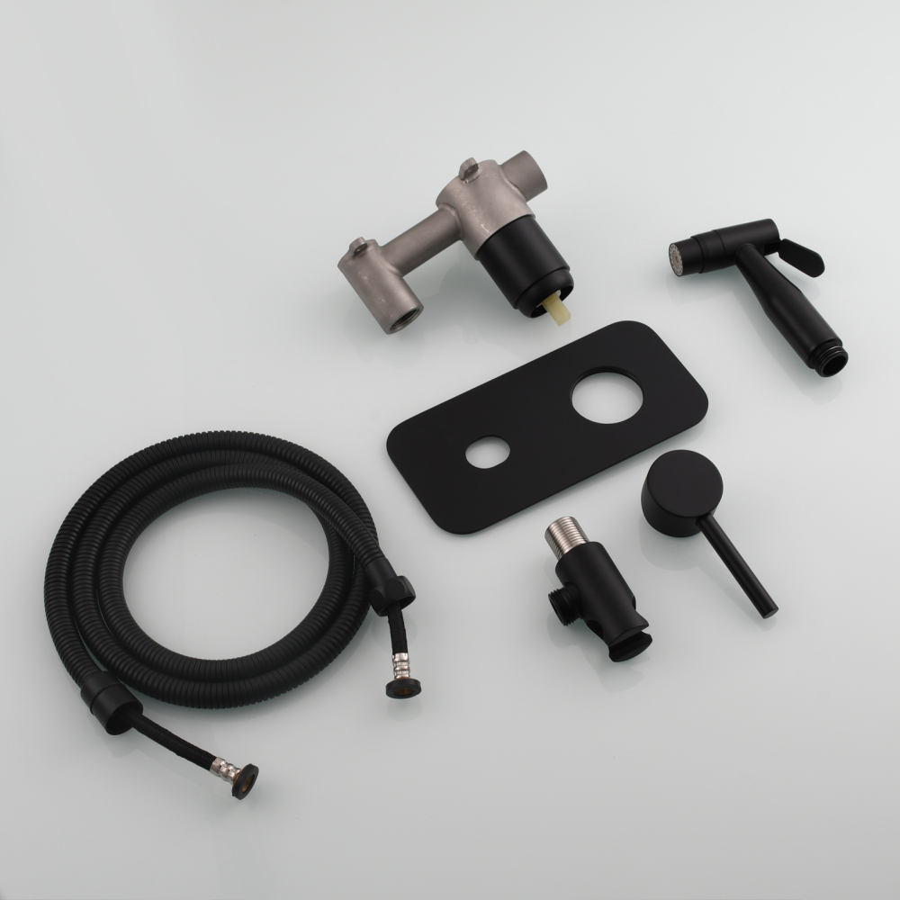 Tecmolog Stainless Steel Toilet Bidet Sprayer Hot and Cold Bidet Spray Set