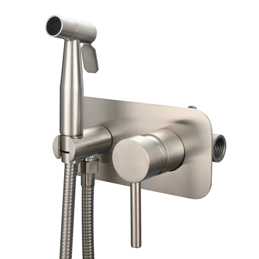 Tecmolog Stainless Steel Toilet Bidet Sprayer Hot and Cold Bidet Spray Set