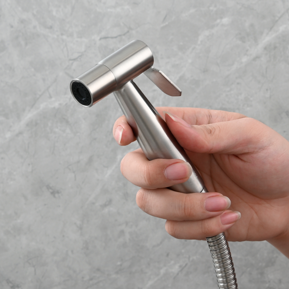 Tecmolog Stainless Steel Toilet Bidet Sprayer Hot and Cold Bidet Spray Set