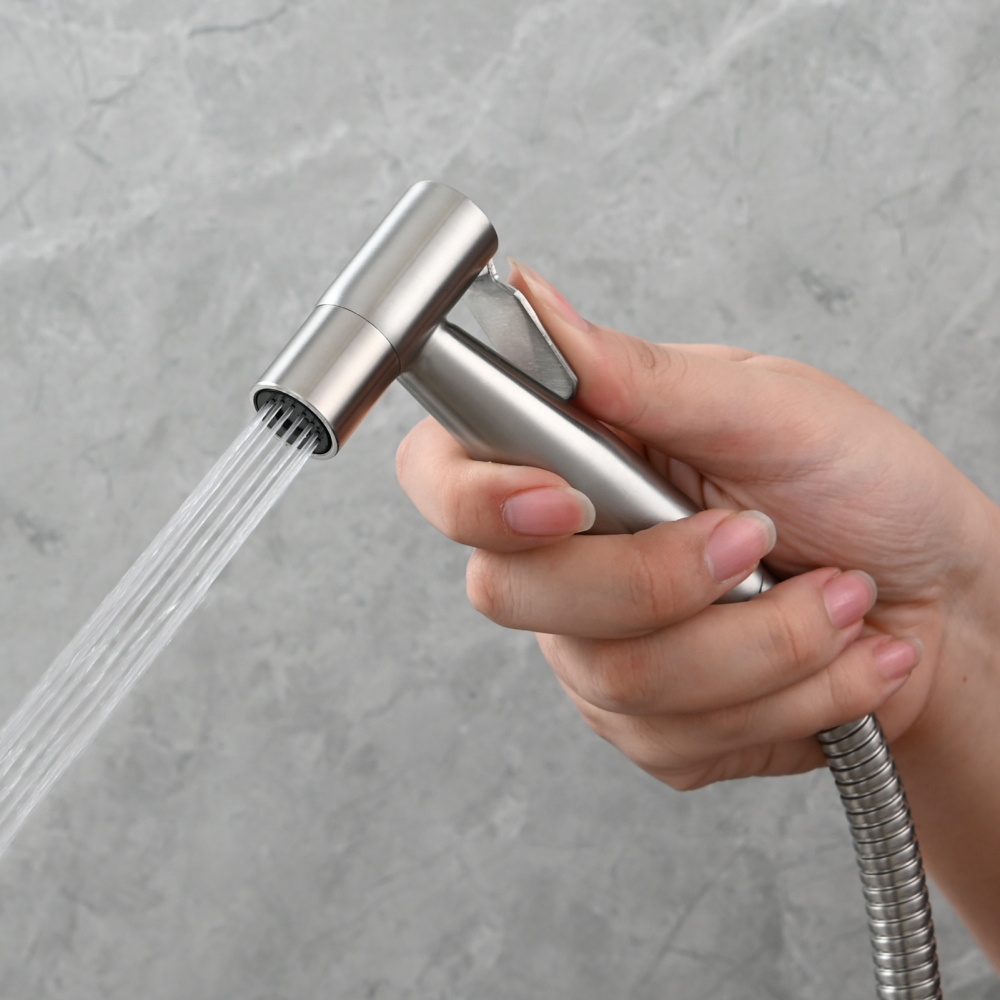 Tecmolog Stainless Steel Toilet Bidet Sprayer Hot and Cold Bidet Spray Set