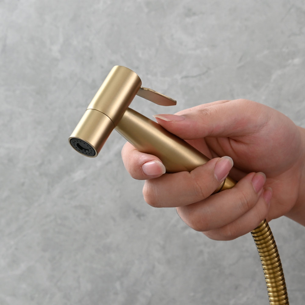 Tecmolog Stainless Steel Toilet Bidet Sprayer Hot and Cold Bidet Spray Set