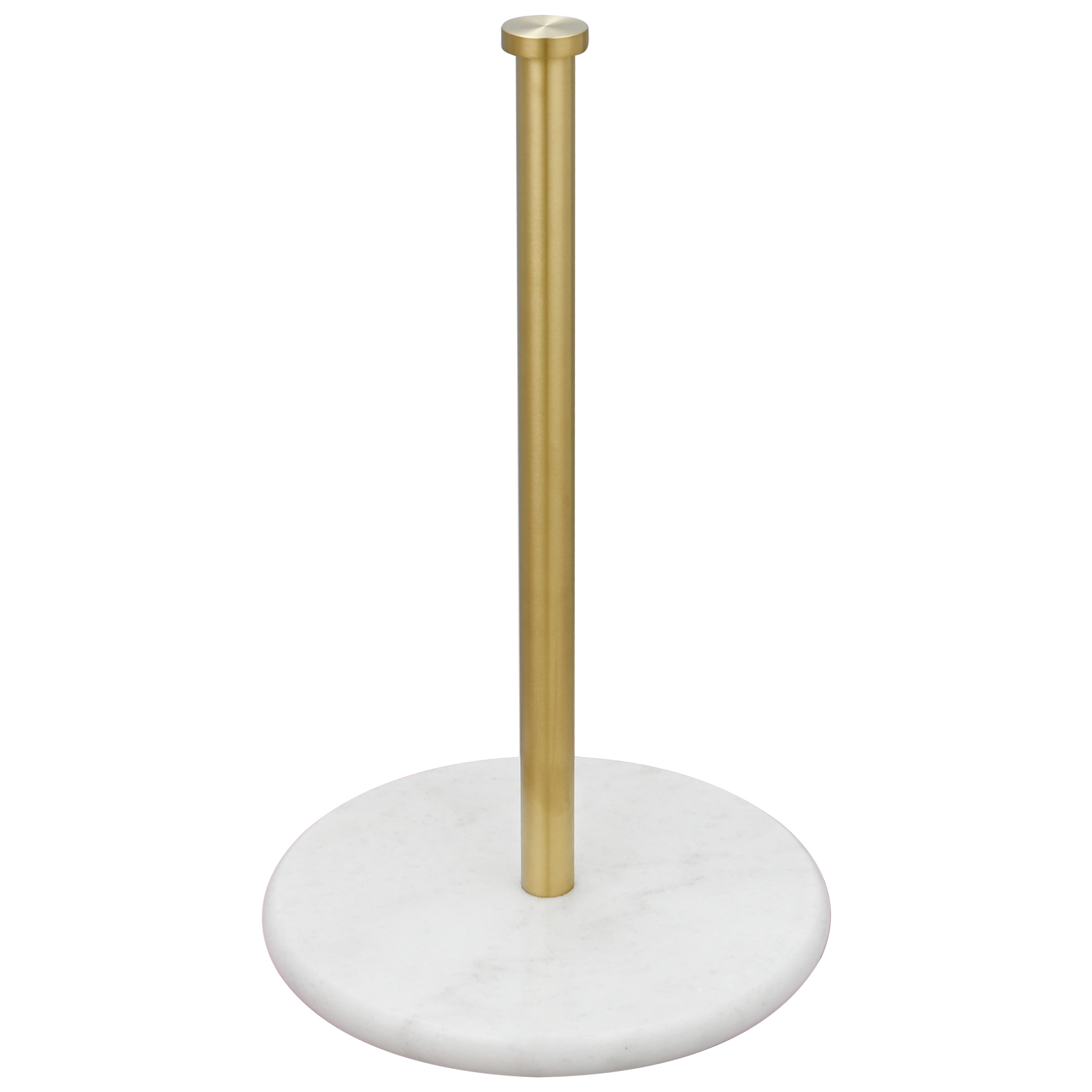 Tecmolog Stainless Steel Paper Towel Holder,Standing Paper Towel Roll Holder with Weighted Marble Base for Kitchen Bathroom