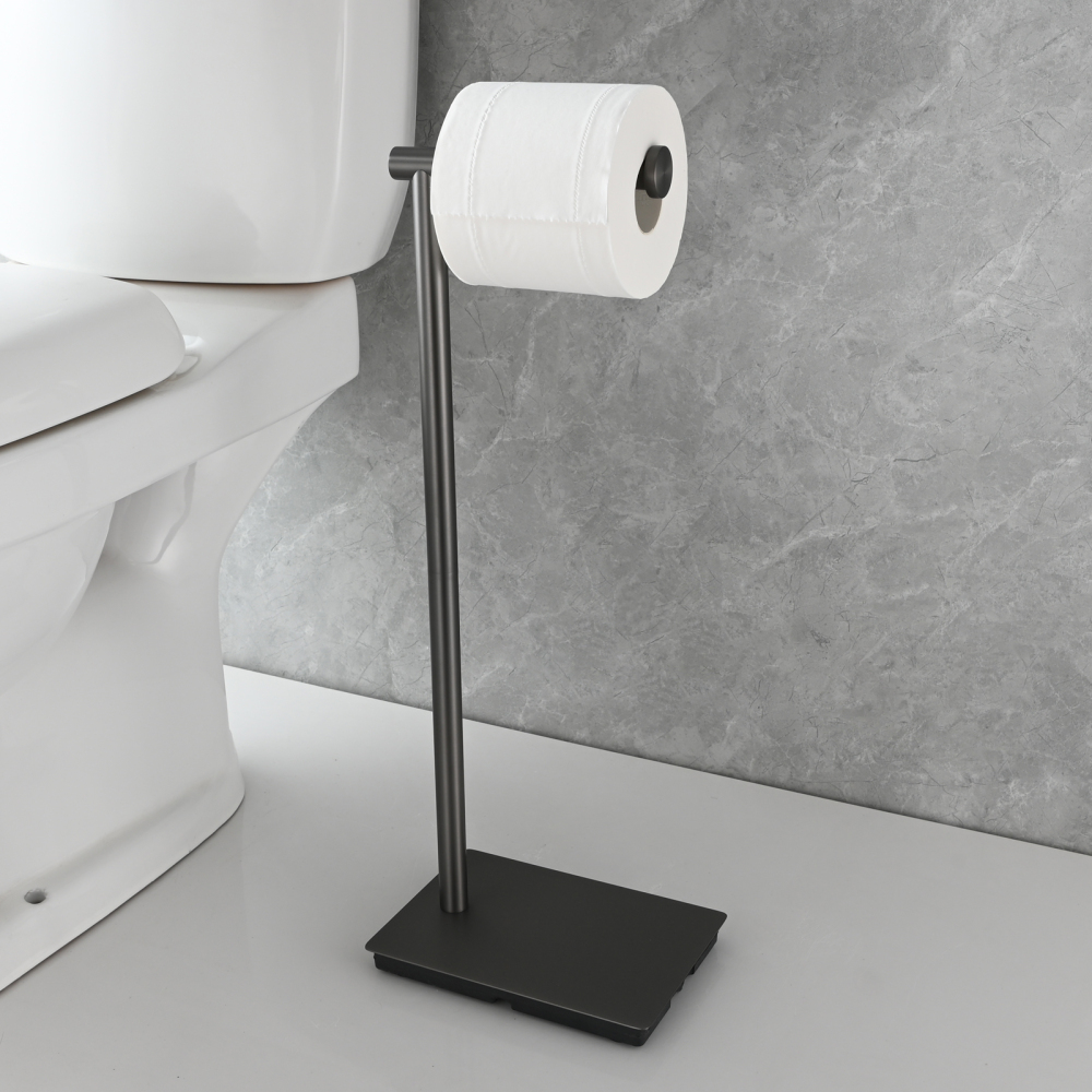 Tecmolog 304 Stainless Steel Free-standing Toilet Roll Holder with Reserve Function,SBH266B
