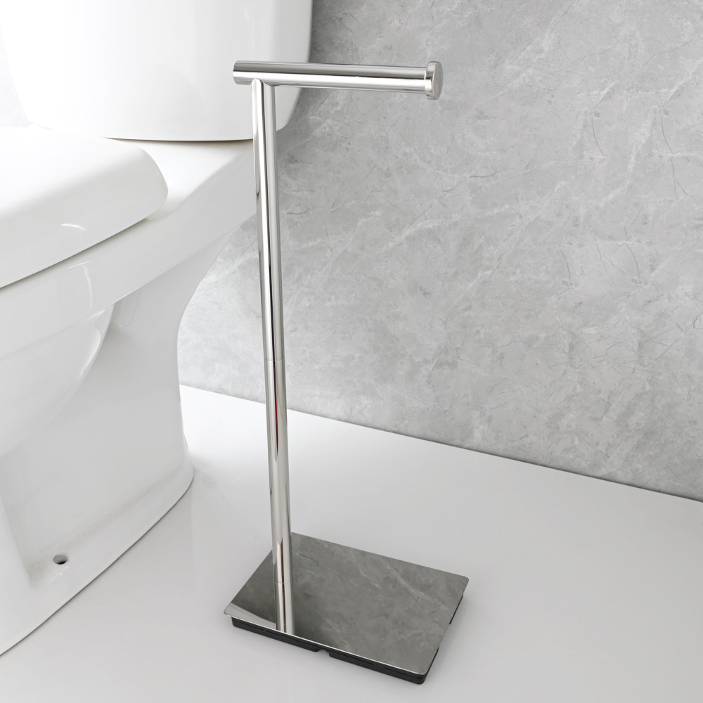 Tecmolog 304 Stainless Steel Free-standing Toilet Roll Holder with Reserve Function,SBH266B