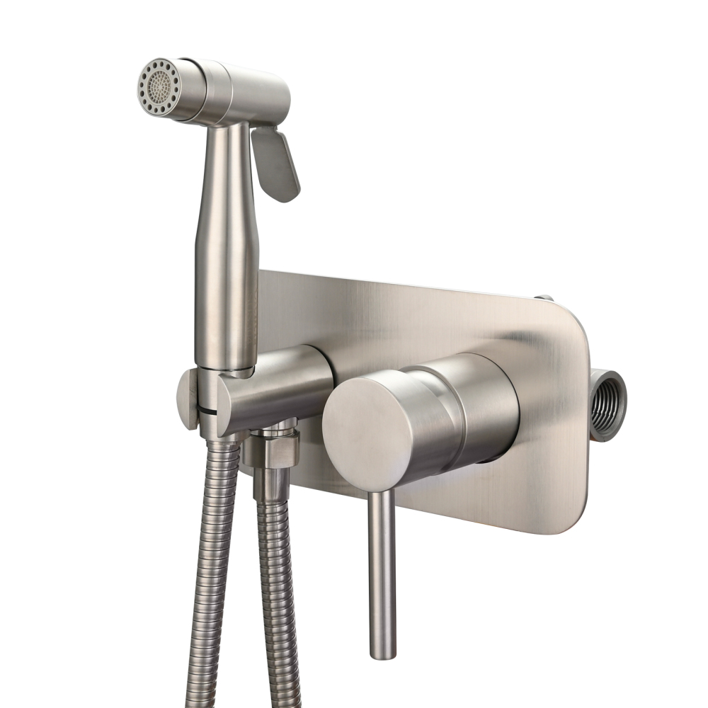 Tecmolog Stainless Steel Toilet Bidet Sprayer Hot and Cold Bidet Spray Set