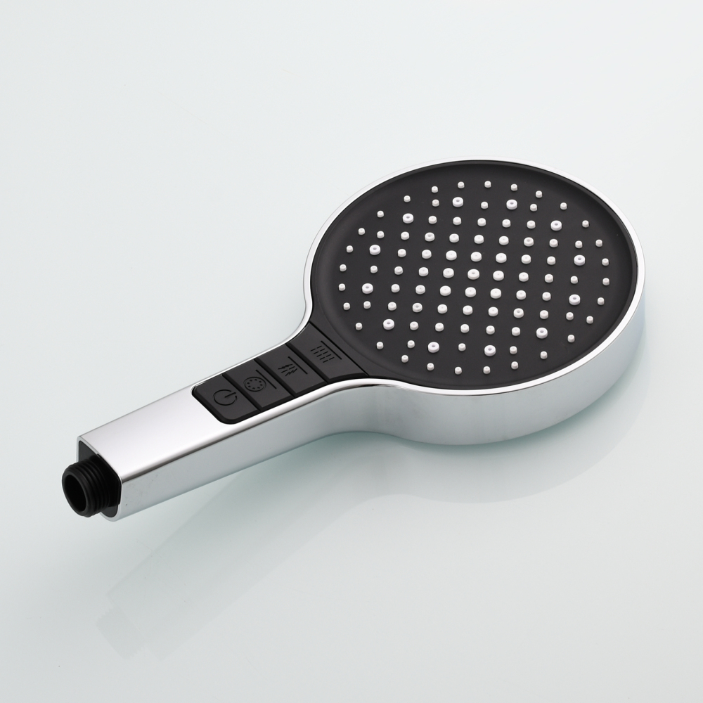 Tecmolog Plastic Shower Set High Pressure 7 Settings Fixed Handheld Shower Head with 1.5m Hose and Holder