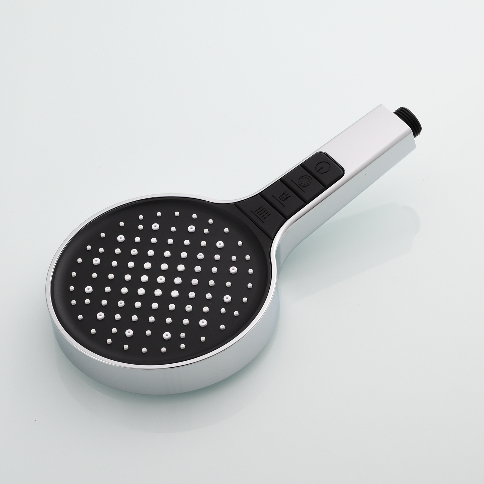 Tecmolog Plastic Shower Set High Pressure 7 Settings Fixed Handheld Shower Head with 1.5m Hose and Holder
