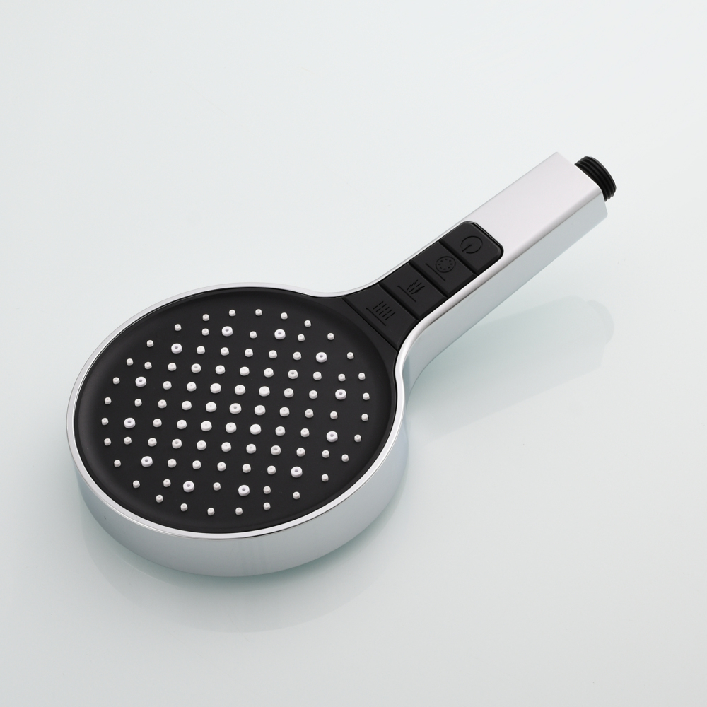 Tecmolog Plastic Shower Set High Pressure 7 Settings Fixed Handheld Shower Head with 1.5m Hose and Holder