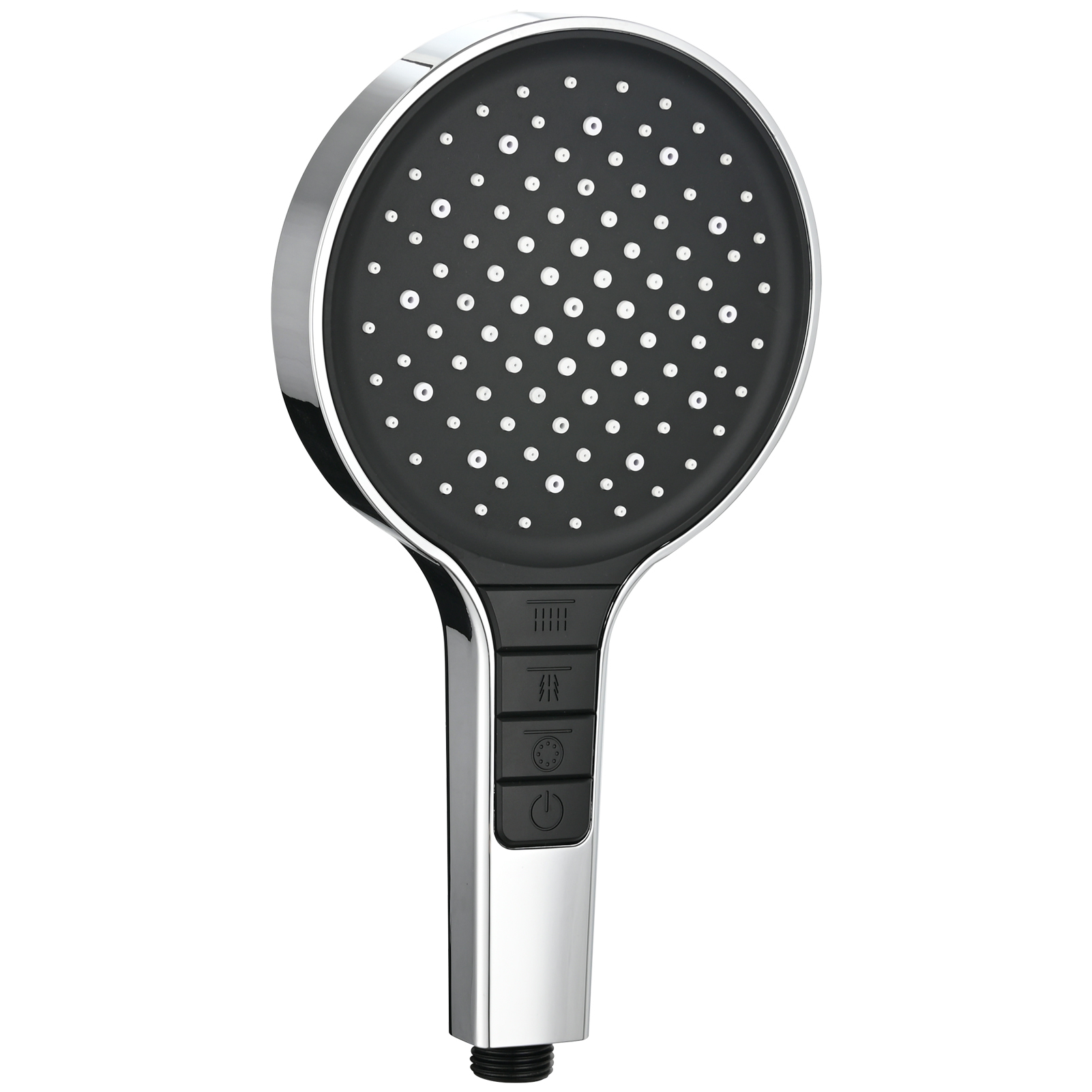 Tecmolog Plastic Shower Set High Pressure 7 Settings Fixed Handheld Shower Head with 1.5m Hose and Holder
