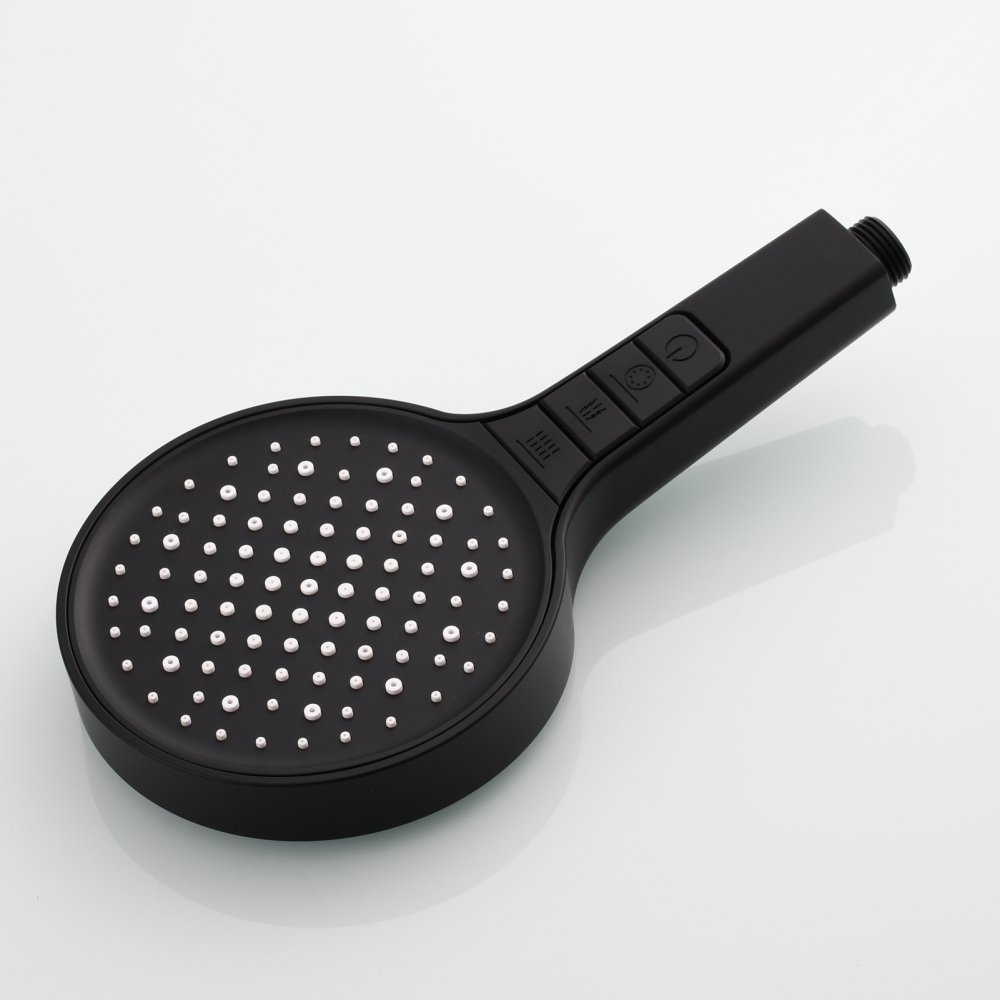 Tecmolog Plastic Shower Set High Pressure 7 Settings Fixed Handheld Shower Head with 1.5m Hose and Holder