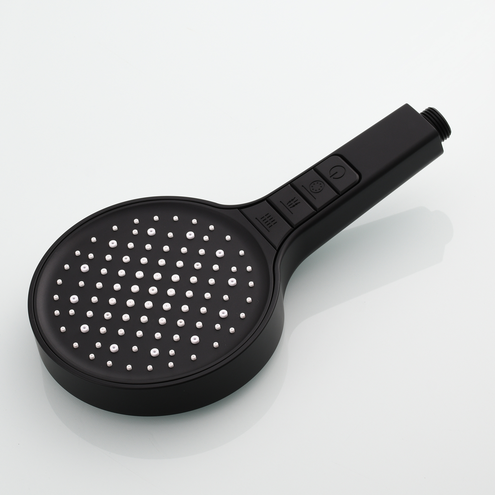 Tecmolog Plastic Shower Set High Pressure 7 Settings Fixed Handheld Shower Head with 1.5m Hose and Holder