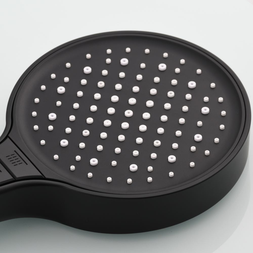 Tecmolog Plastic Shower Set High Pressure 7 Settings Fixed Handheld Shower Head with 1.5m Hose and Holder