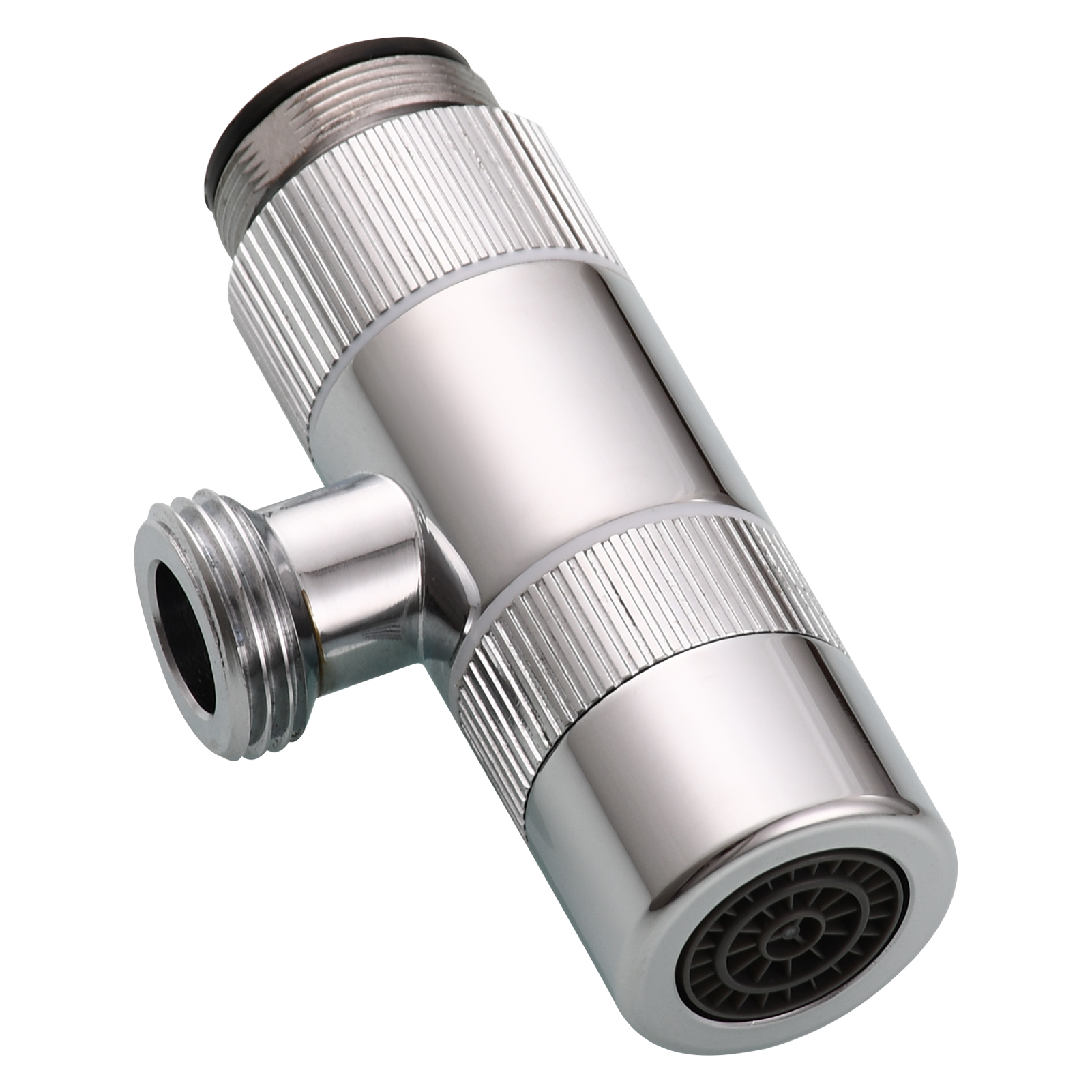 Tecmolog Brass 3 Way Faucet Diverter Valve to Hose Adapter for Kitchen