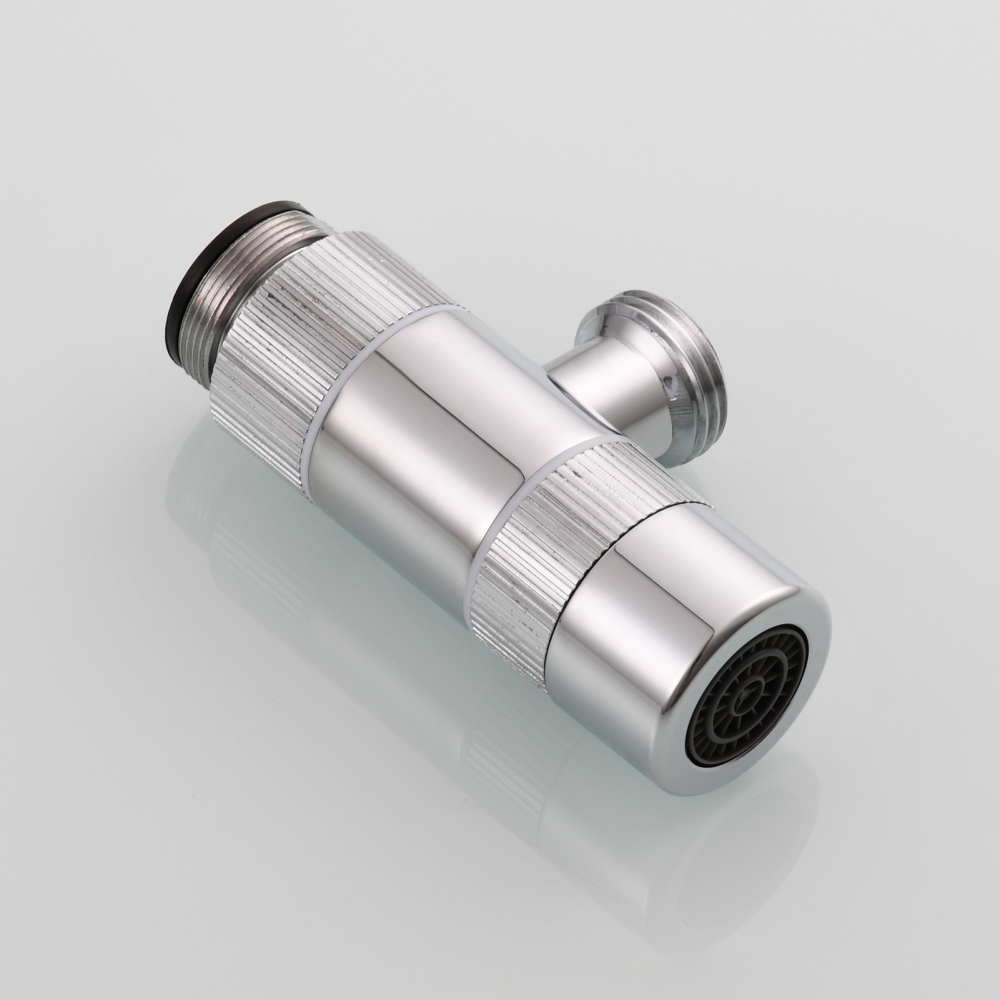 Tecmolog Brass 3 Way Faucet Diverter Valve to Hose Adapter for Kitchen