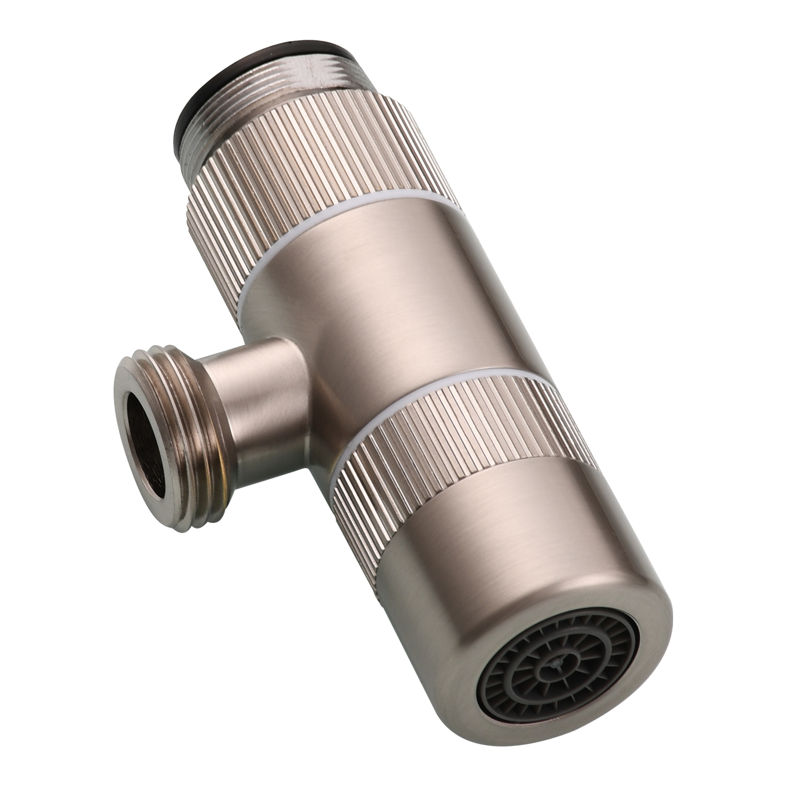 Tecmolog Brass 3 Way Faucet Diverter Valve to Hose Adapter for Kitchen