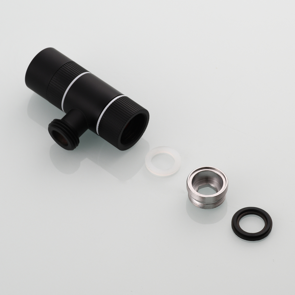 Tecmolog Brass 3 Way Faucet Diverter Valve to Hose Adapter for Kitchen