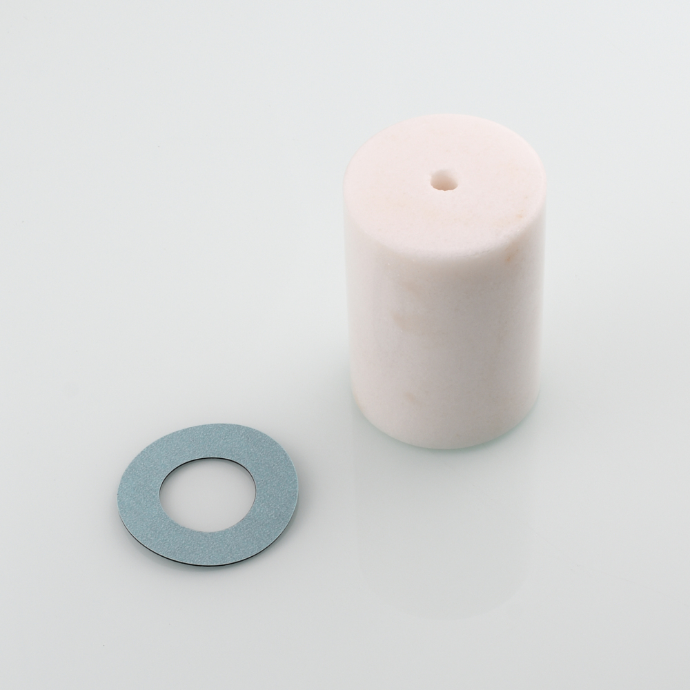 Tecmolog Stainless Steel Cylindrical Marble Toilet Paper Holder Rack Freestanding