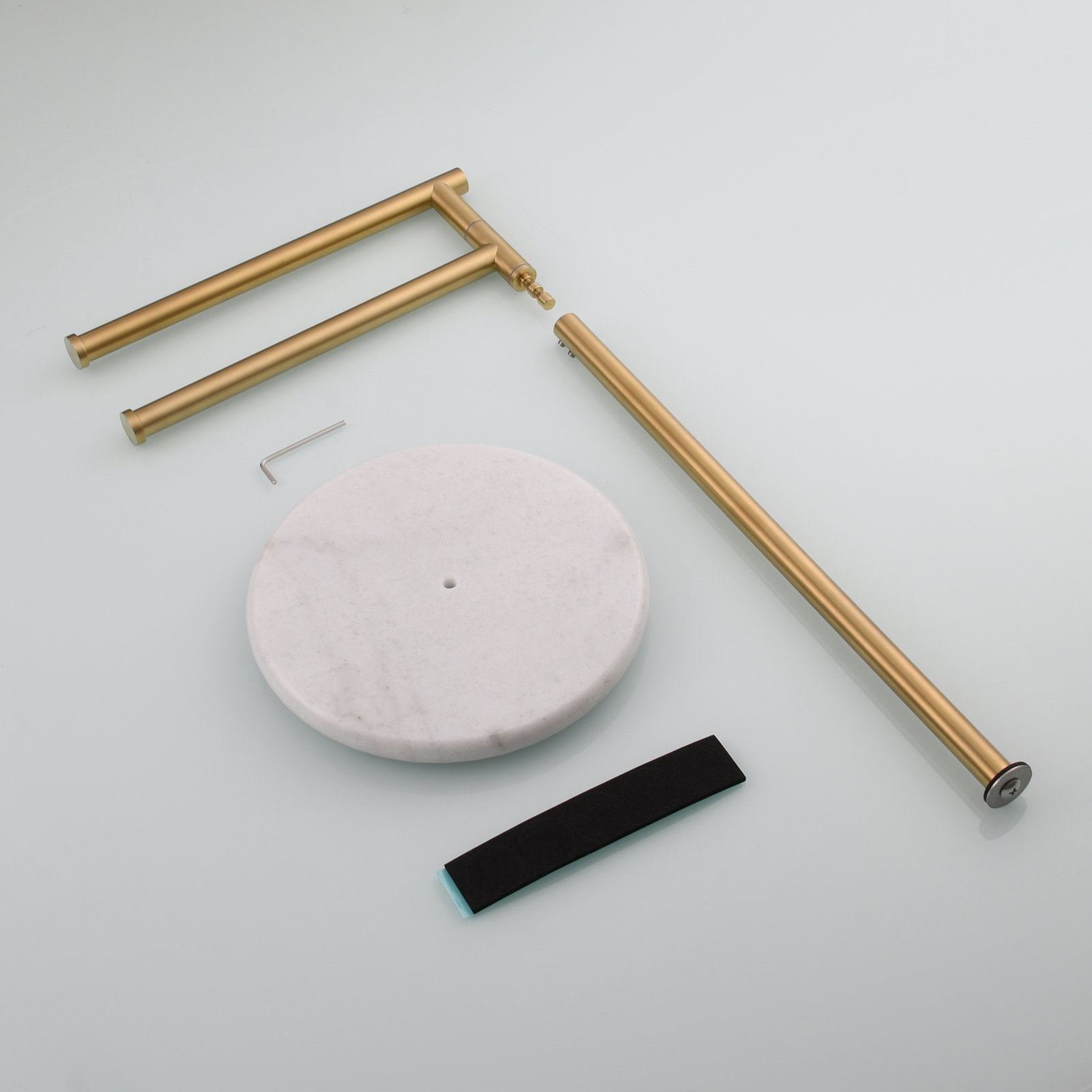 Tecmolog Stainless Steel Marble Base Towel Holder,Swinging Bracket Towel Paper Holder