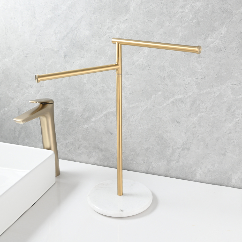 Tecmolog Stainless Steel Marble Base Towel Holder,Swinging Bracket Towel Paper Holder