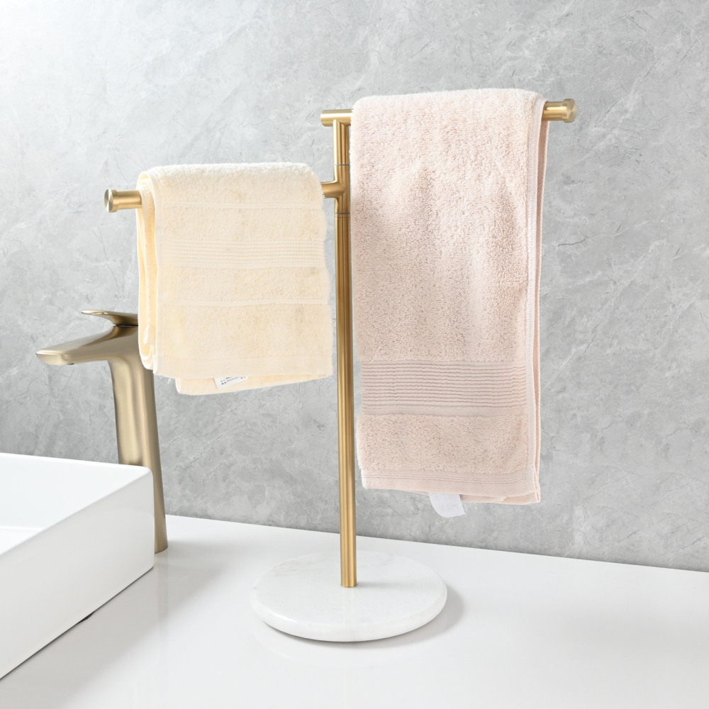 Tecmolog Stainless Steel Marble Base Towel Holder,Swinging Bracket Towel Paper Holder