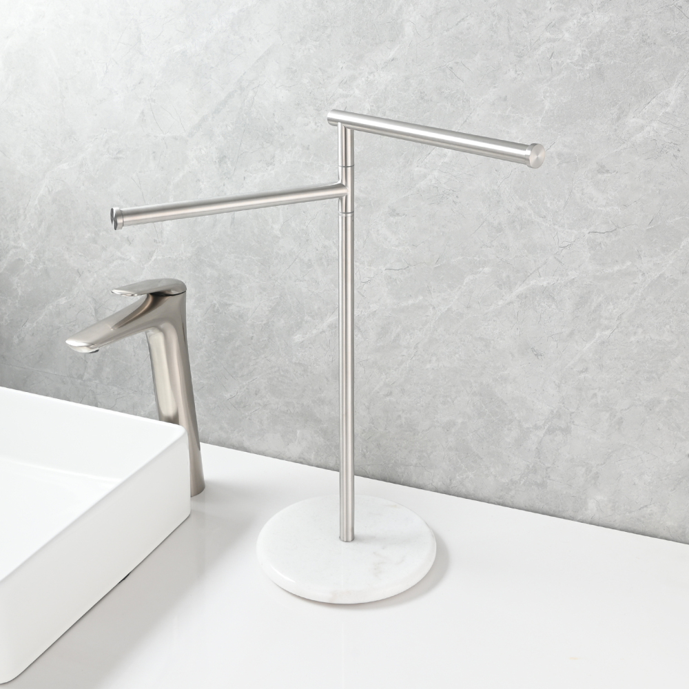 Tecmolog Stainless Steel Marble Base Towel Holder,Swinging Bracket Towel Paper Holder