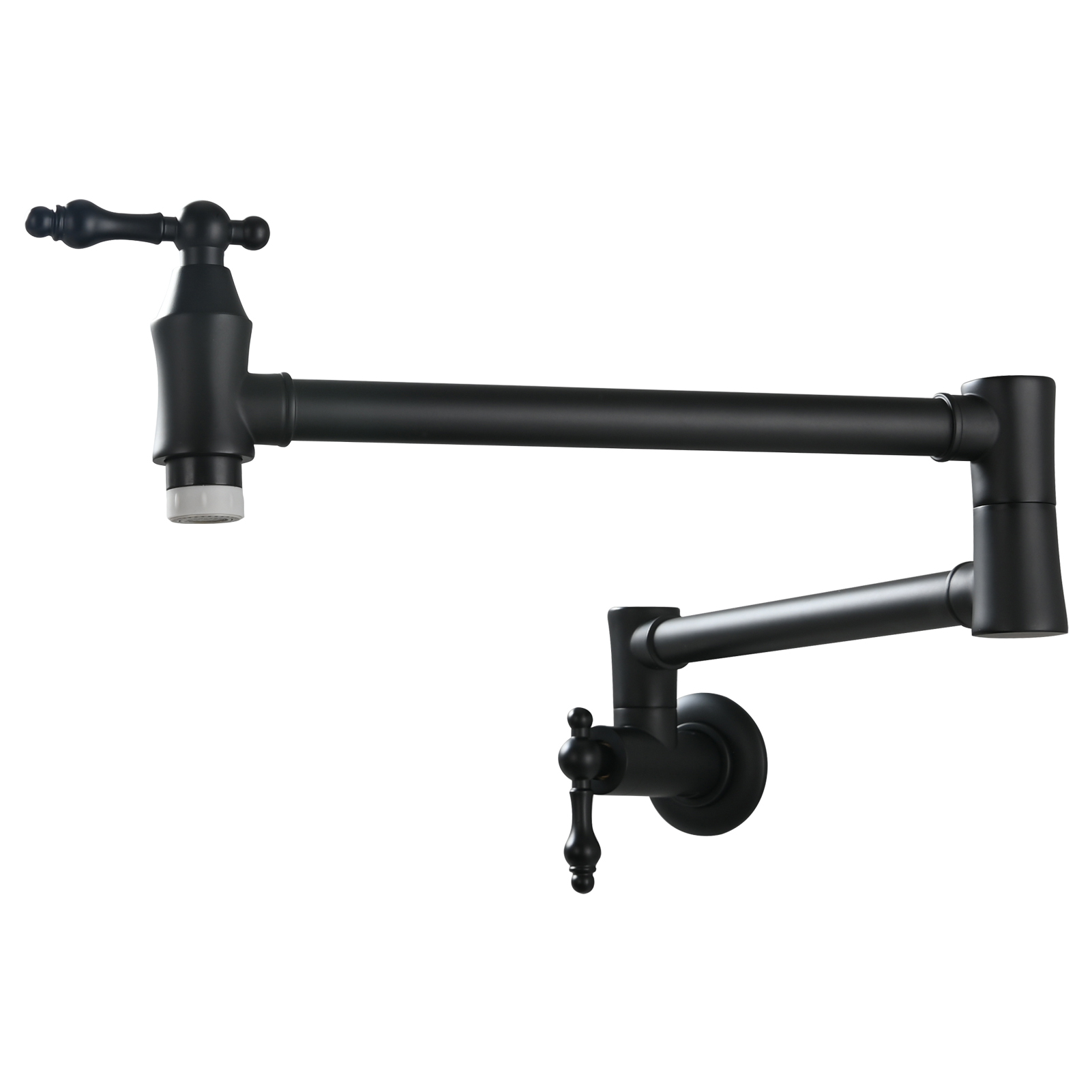Tecmolog Brass Pot Filler Faucet Wall Mount Kitchen Faucet,Chrome Folding Faucet Stretchable Double Joint Swing Arm