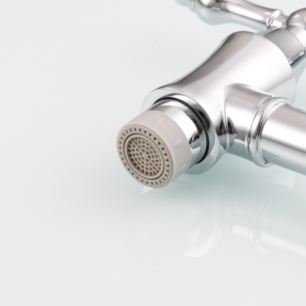 Tecmolog Brass Pot Filler Faucet Wall Mount Kitchen Faucet,Chrome Folding Faucet Stretchable Double Joint Swing Arm