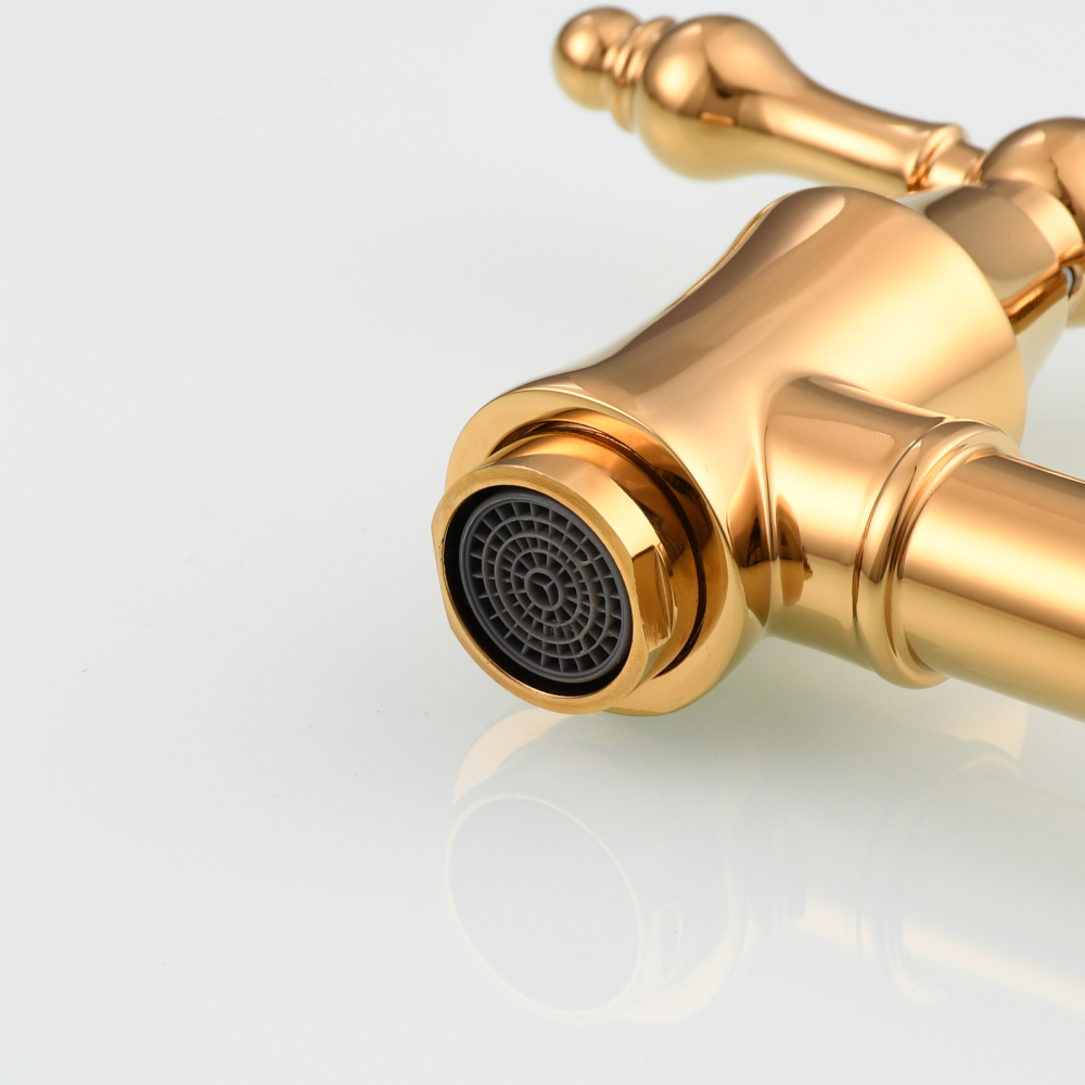 Tecmolog Brass Pot Filler Faucet Wall Mount Kitchen Faucet,Chrome Folding Faucet Stretchable Double Joint Swing Arm