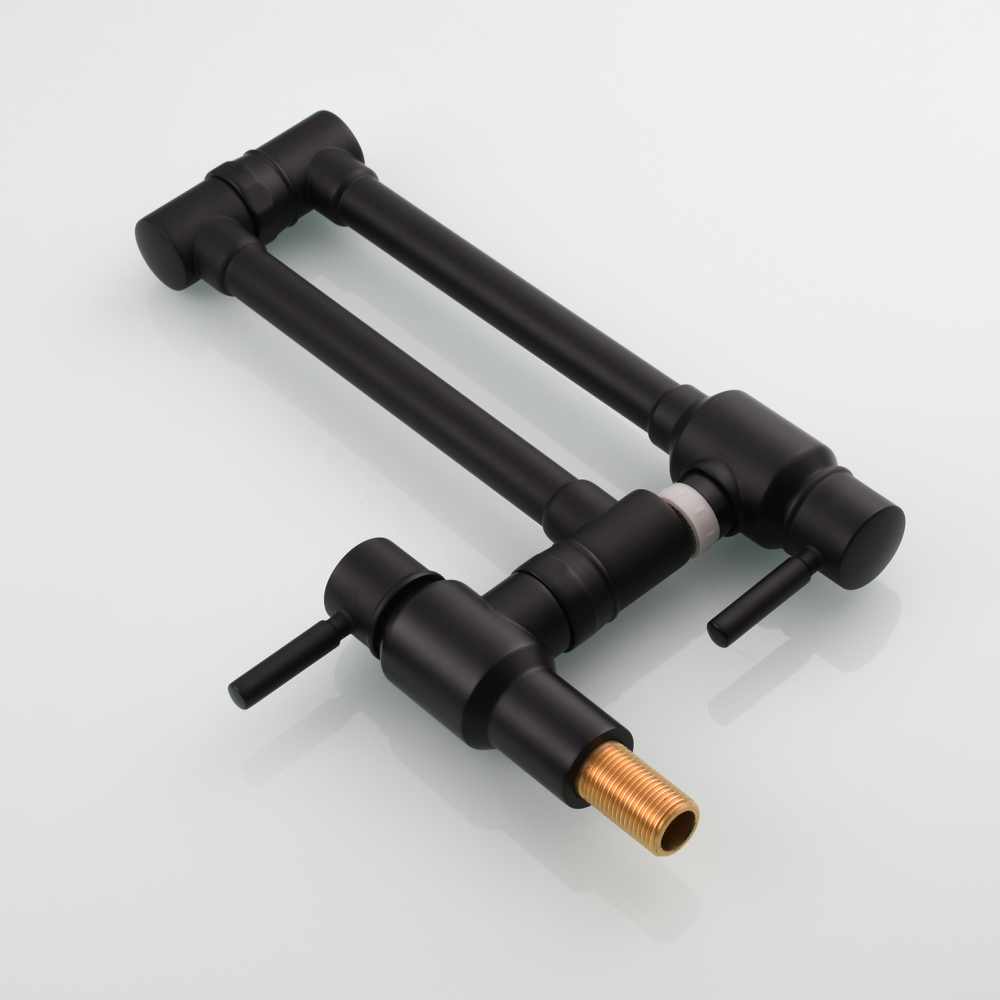 Tecmolog Brass Chrome Single Cold Faucet,Modern Wall Mounted Folding Pot Filler Kitchen Faucet