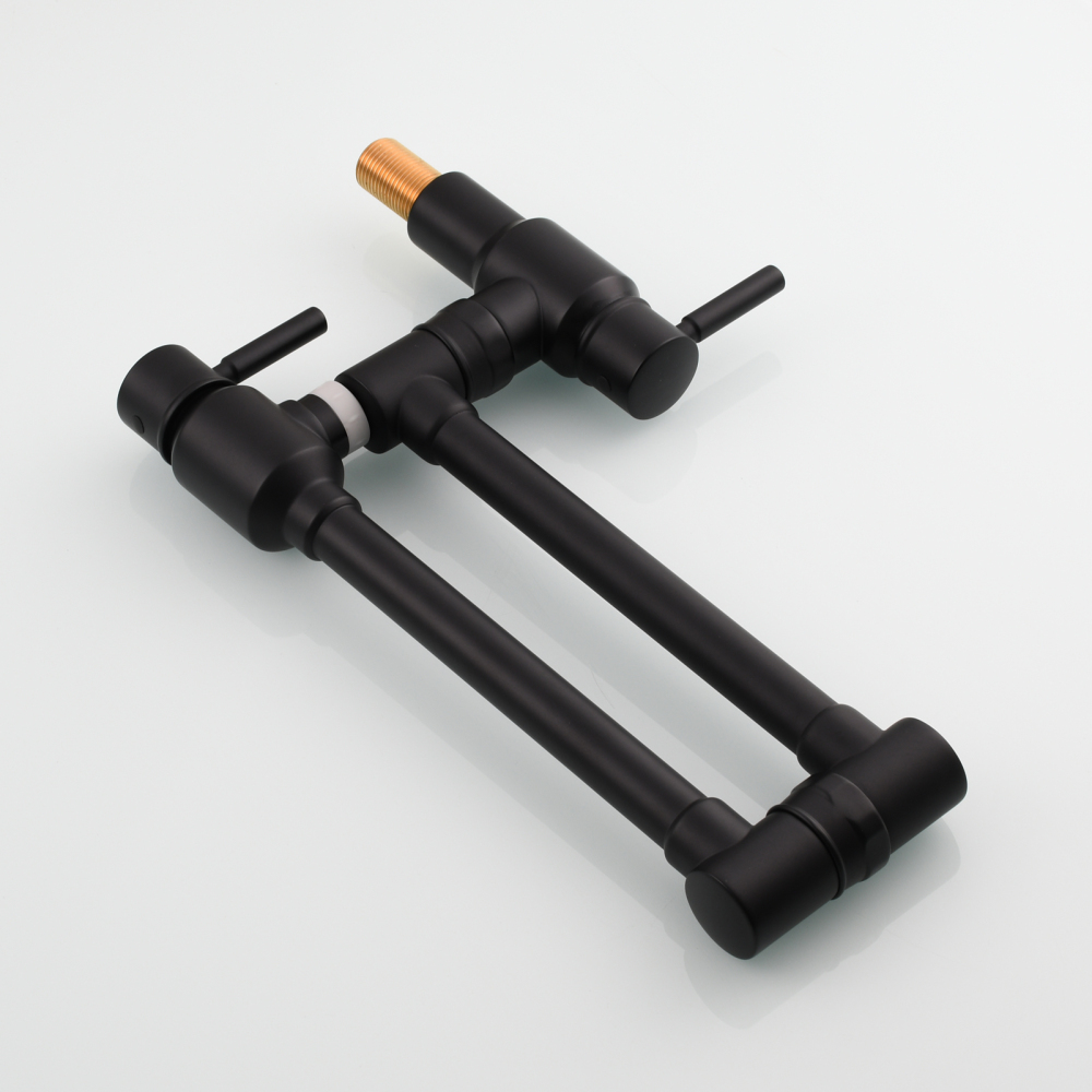 Tecmolog Brass Chrome Single Cold Faucet,Modern Wall Mounted Folding Pot Filler Kitchen Faucet