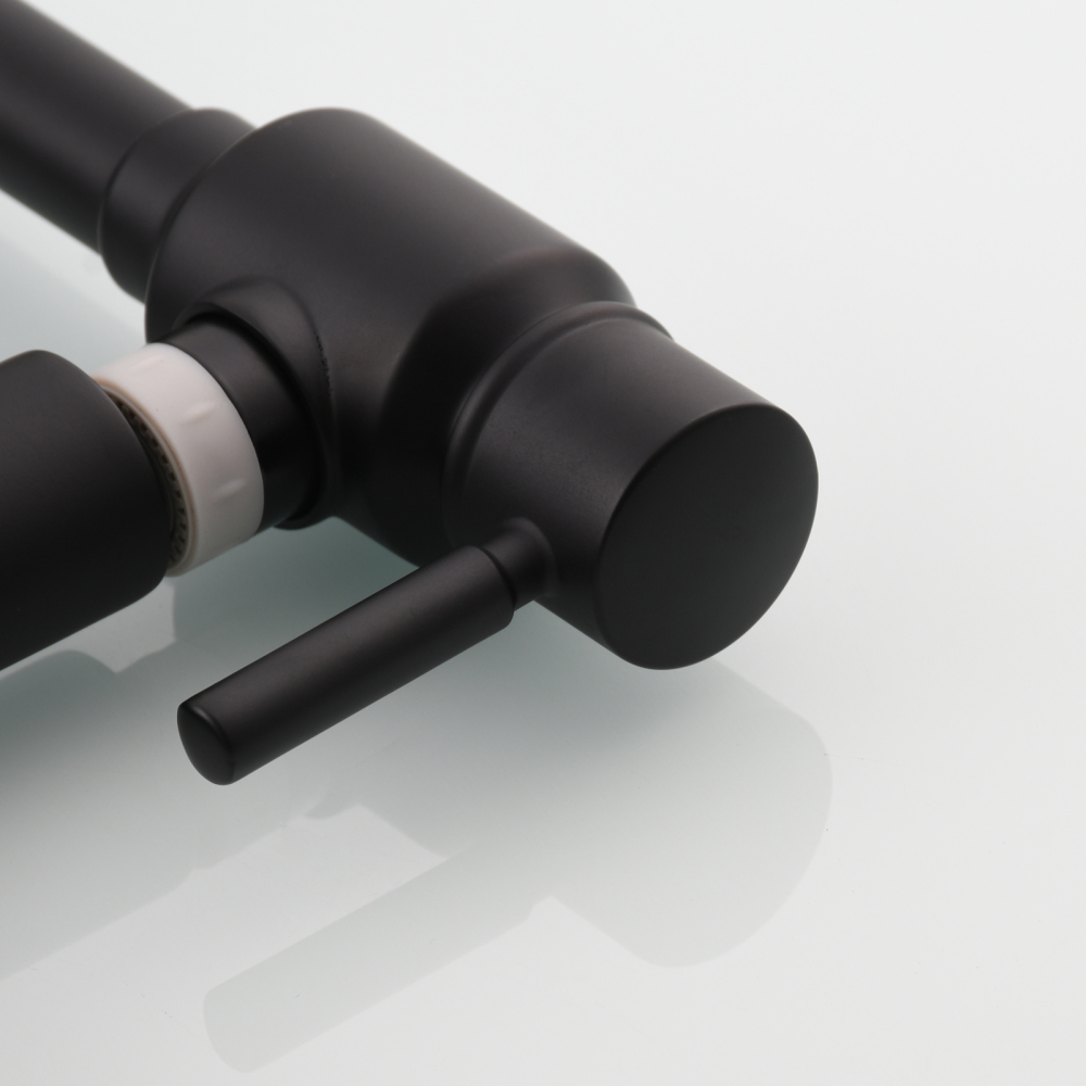 Tecmolog Brass Chrome Single Cold Faucet,Modern Wall Mounted Folding Pot Filler Kitchen Faucet