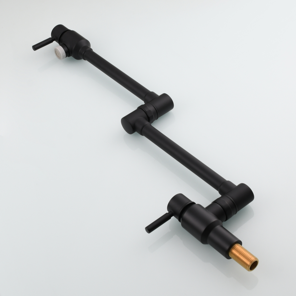 Tecmolog Brass Chrome Single Cold Faucet,Modern Wall Mounted Folding Pot Filler Kitchen Faucet