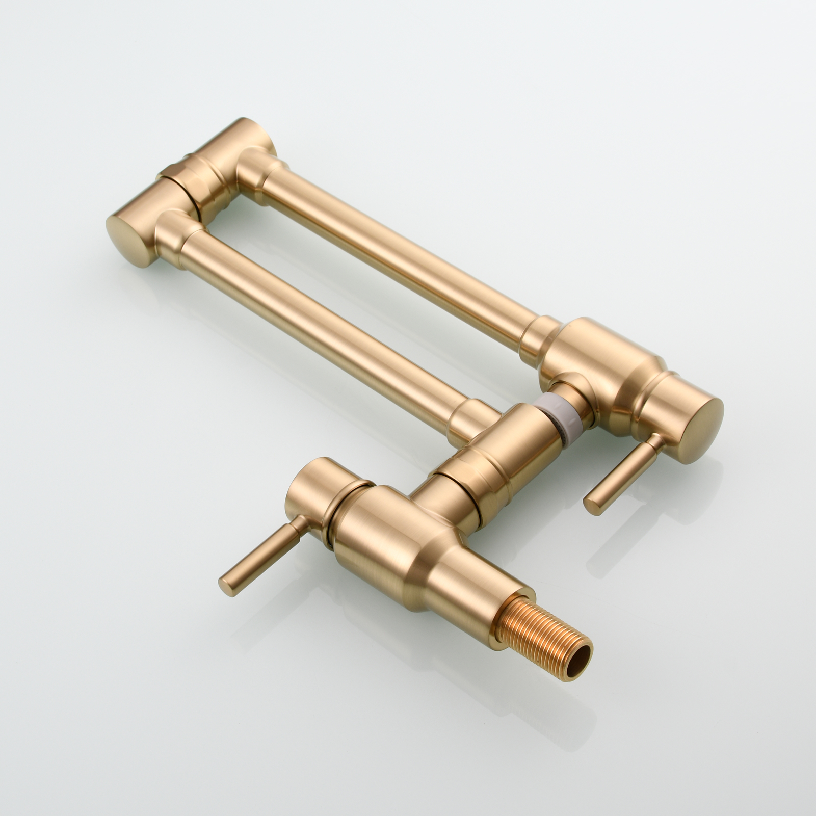 Tecmolog Brass Chrome Single Cold Faucet,Modern Wall Mounted Folding Pot Filler Kitchen Faucet