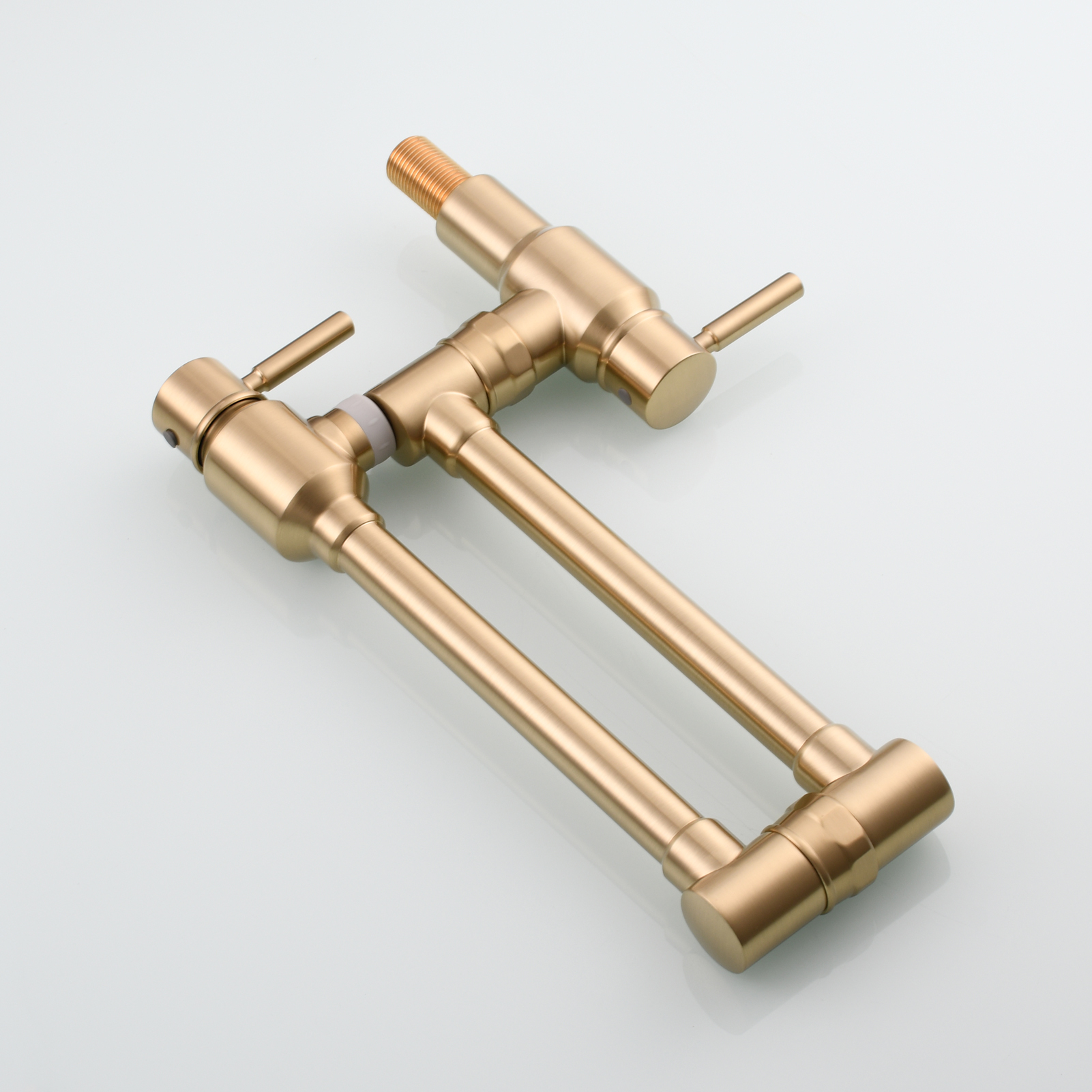 Tecmolog Brass Chrome Single Cold Faucet,Modern Wall Mounted Folding Pot Filler Kitchen Faucet