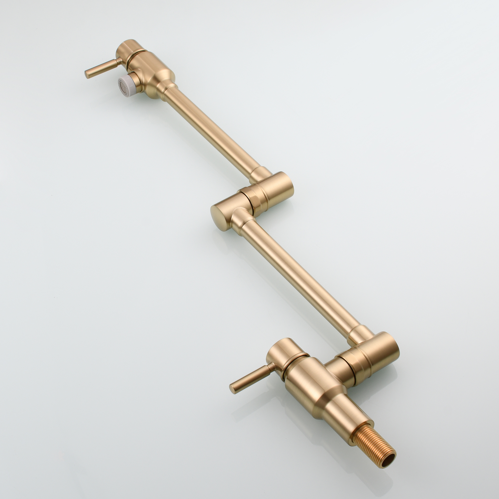 Tecmolog Brass Chrome Single Cold Faucet,Modern Wall Mounted Folding Pot Filler Kitchen Faucet