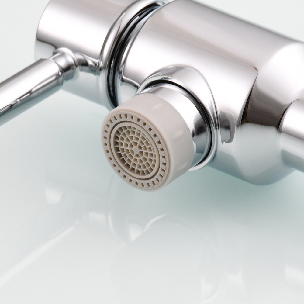 Tecmolog Brass Chrome Single Cold Faucet,Modern Wall Mounted Folding Pot Filler Kitchen Faucet