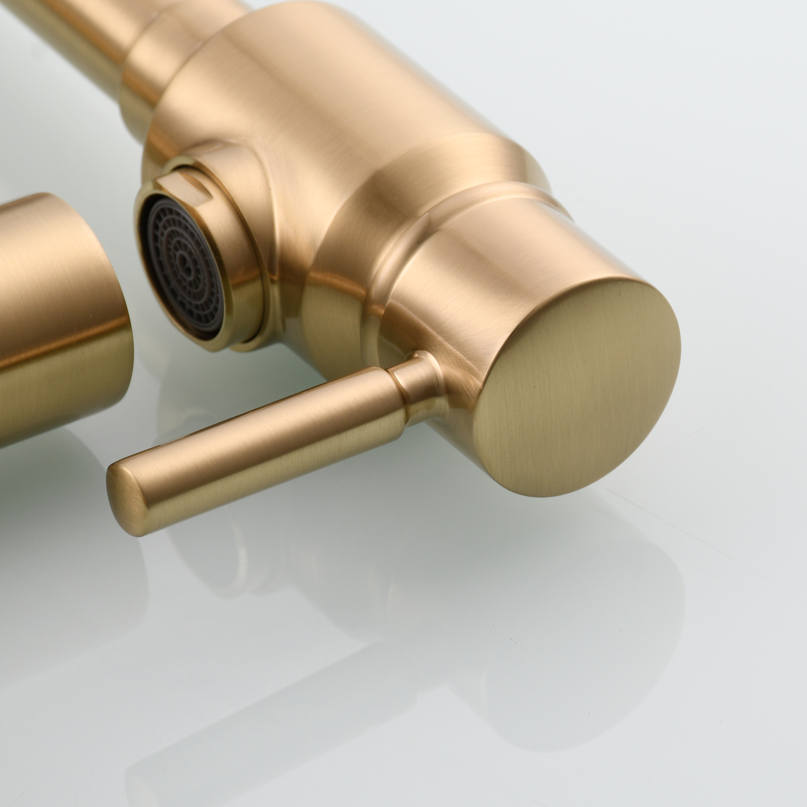 Tecmolog Brass Chrome Single Cold Faucet,Modern Wall Mounted Folding Pot Filler Kitchen Faucet