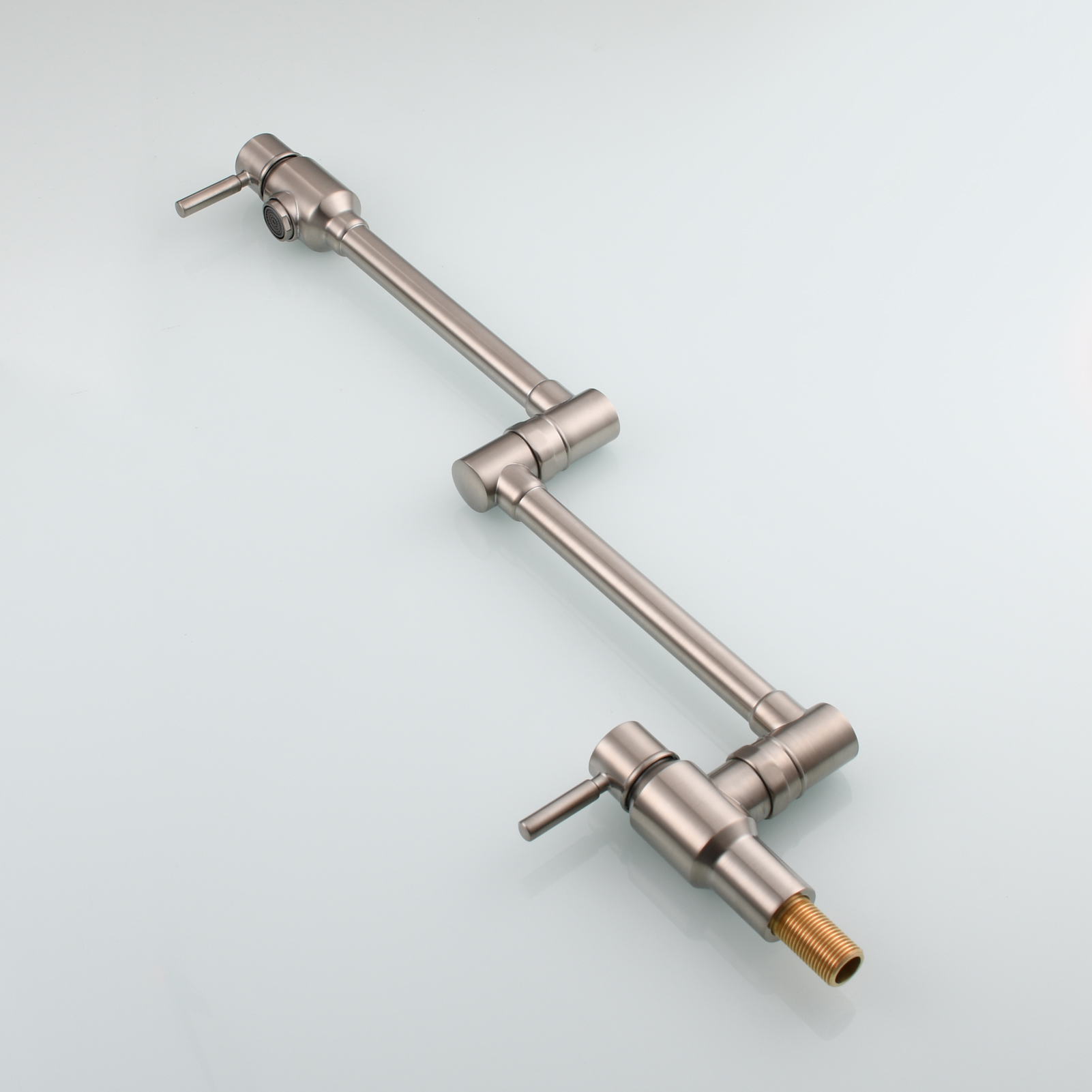 Tecmolog Brass Chrome Single Cold Faucet,Modern Wall Mounted Folding Pot Filler Kitchen Faucet