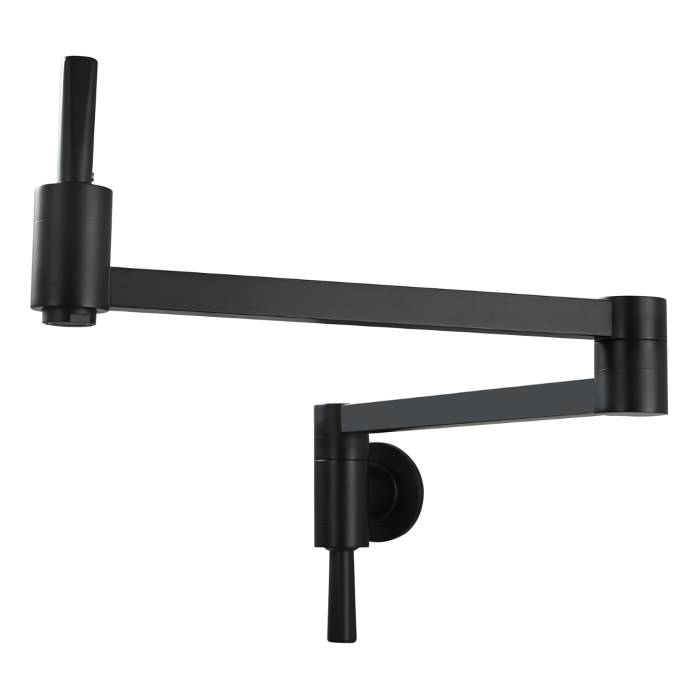 Tecmolog Brass Kitchen Wall Mounted Faucet Rotating Switch Telescopic Faucet