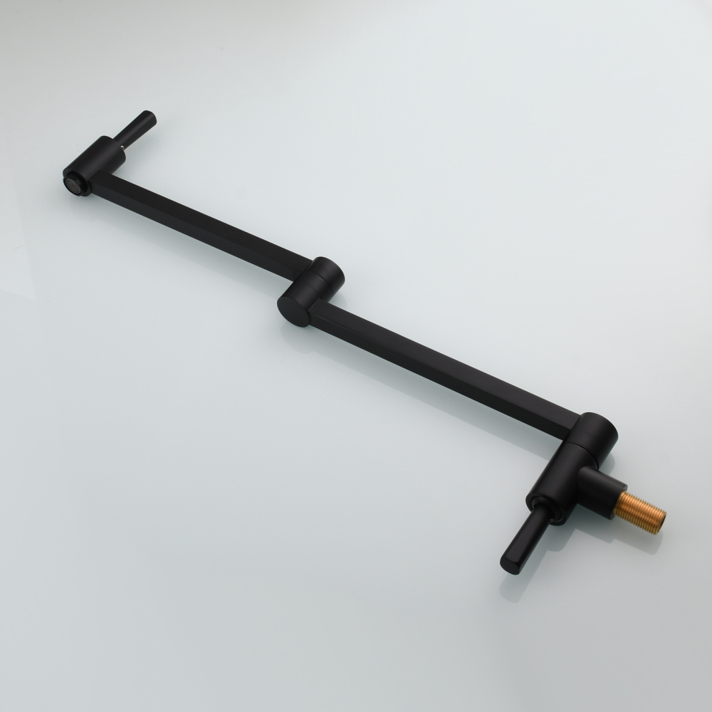 Tecmolog Brass Kitchen Wall Mounted Faucet Rotating Switch Telescopic Faucet